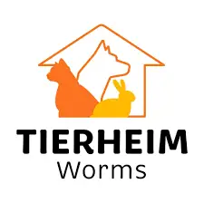 Logo des Tierheim Worms mit Katze, Hund und Kaninchen unter einem Dach.